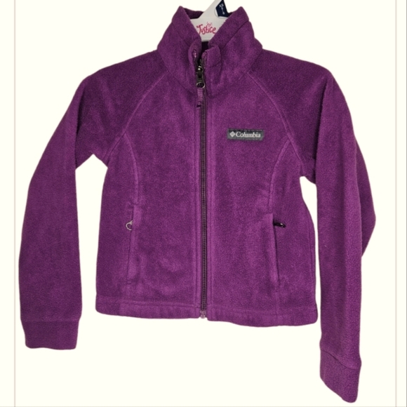 Columbia Girl's Purple Fleece Jacket Size XXS 4-5 - Picture 1 of 7